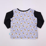 <b><span style="background-color: #ee1f44"><font color="white">&nbsp;*NEW*&nbsp;</font></span></b> 6-12M Girls Black With Bees And Pocket - Blu Belle