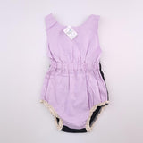 <b><span style="background-color: #ee1f44"><font color="white">&nbsp;*NEW*&nbsp;</font></span></b> 18-24M Girls Black and Lavender Romper - Blu Belle