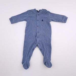 0-3M Boys Baby Blue Long Sleeve Vest - Woolworths