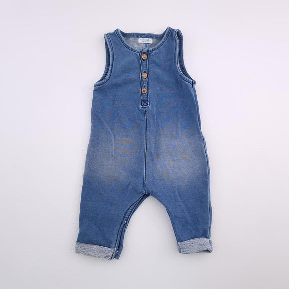 0-3M Boys Blue Dungaree - Next