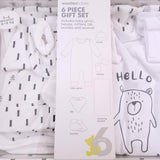 <b><span style="background-color: #ee1f44"><font color="white">&nbsp;*NEW*&nbsp;</font></span></b> 3-6M Unisex 6 Piece Gift Set - Woolworths