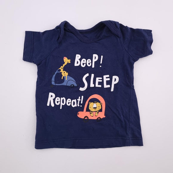 3-6M Boys Beep, Sleep, Repeat Shirt - Woolworths