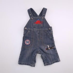3-6M Boys Denim With Octopus Dungaree - Edgars