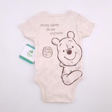 <b><span style="background-color: #ee1f44"><font color="white">&nbsp;*NEW*&nbsp;</font></span></b> 3-6M Boys Beige With Suspenders Onesie - Disney