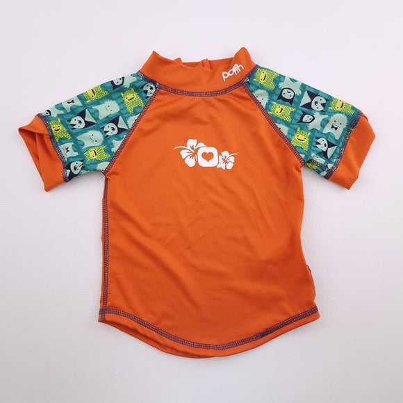 1-2Y Boys Orange Rash Vest - Pop In