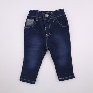 3-6M Unisex Denim With Cream Stitching - Ackermans