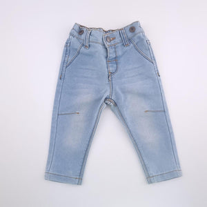 6-9M Girls Light Blue Denim With Gold Stitch - Edgars 123