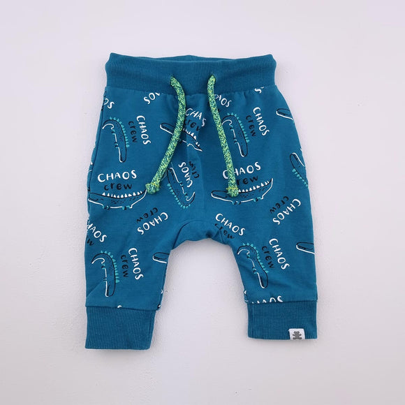 0-3M Boys Blue With Crocodiles Jogger - Woolworths