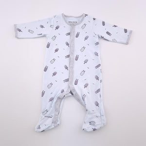 0-3M Boys Blue With Ice Cream Onesie - Junior