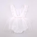 <b><span style="background-color: #ee1f44"><font color="white">&nbsp;*NEW*&nbsp;</font></span></b> 3-6M Girls White Contrast Mesh Eyelet Embroidery Ruffle Trim Bodysuit - Shein