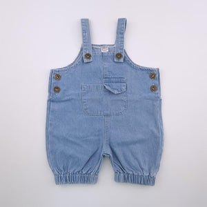 <b><span style="background-color: #ee1f44"><font color="white">&nbsp;*NEW*&nbsp;</font></span></b> 6-9M Unisex Blue Denim Dungaree - Shein