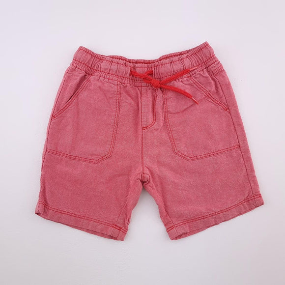 6-7Y Boys Red Faded Short With Drawstring - Woolworths