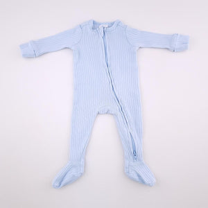 0-3M Boys Blue Waffel Onesie - Cotton On