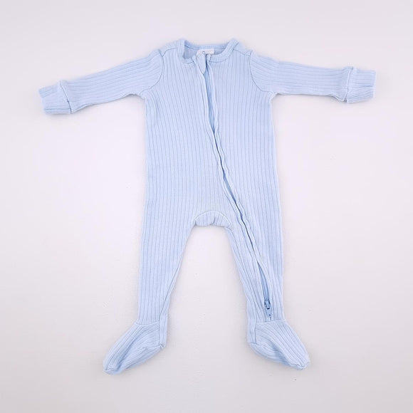 0-3M Boys Blue Waffel Onesie - Cotton On