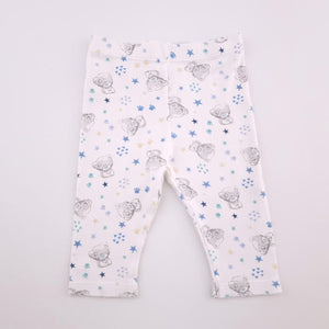 3-6M Boys White With Bears and Blue Stars and Paw Prints Leggings - M&S