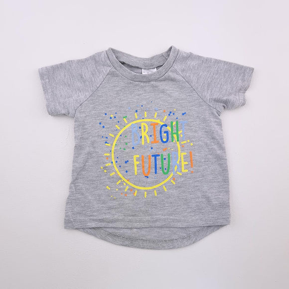 3-6M Boys Grey Bright Future Shirt - Jet