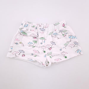6-7Y Girls White With Beach Holiday Shorts - Zara