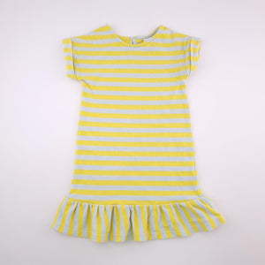 4-5Y Girls Yellow With Grey Knitted Dress - Cotton On