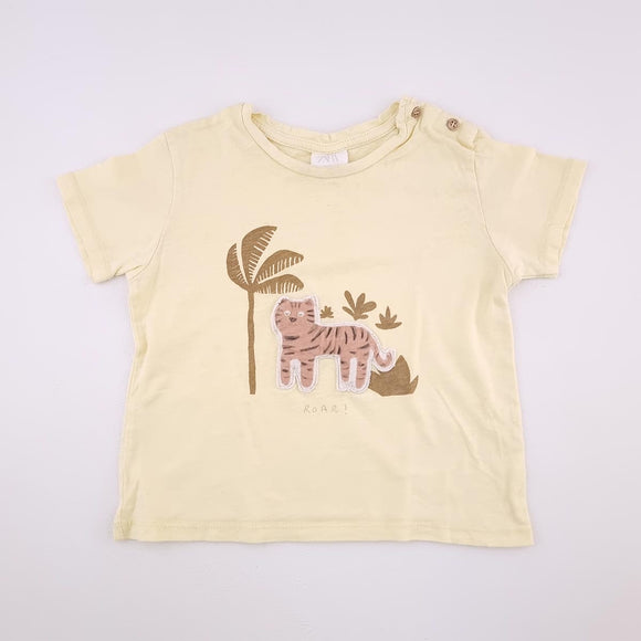 18-24M Unisex Yellow With Tiger Shirt - Zara