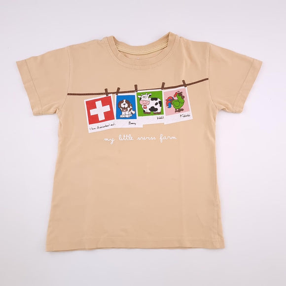 5-6Y Boys Beige wIth Switzerland Animals - Splash Arts