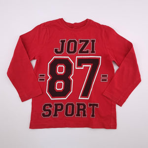 5-6Y Boys Red Jozi Sport Long Sleeve Shirt - Woolworths