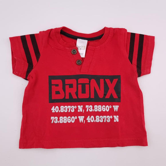 6-12M Boys Red Bronx Shirt - Edgars 123
