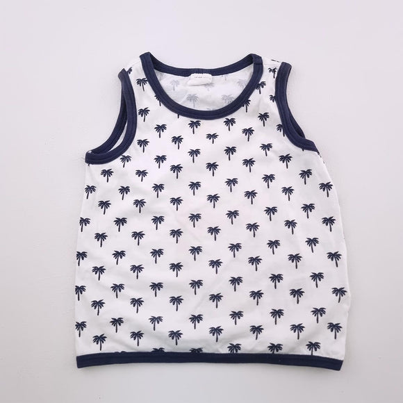6-12M Boys White With Palm Trees Shirt - H&M