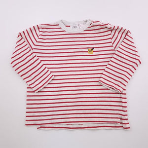 18-24M Boys White With Red Stripes Long Sleeve Shirt - Zara