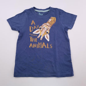 5-6Y Boys Blue With Giraffe Shirt - Lupilu