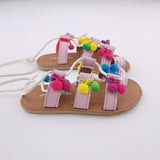 S10 Girls Pink With Tassels Sandals - Urban Babe