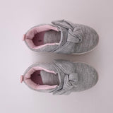 Size 6 Girls Grey And Pink Knotted Sneakers - Jet