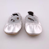 Size 7 Girls Sliver Pumps With Elastic - Cotton On