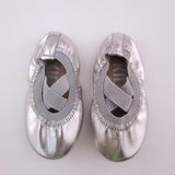 Size 7 Girls Sliver Pumps With Elastic - Cotton On