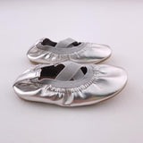 Size 7 Girls Sliver Pumps With Elastic - Cotton On