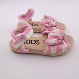 S9 Girls Pink and White Espadrille Sandals - Cotton On