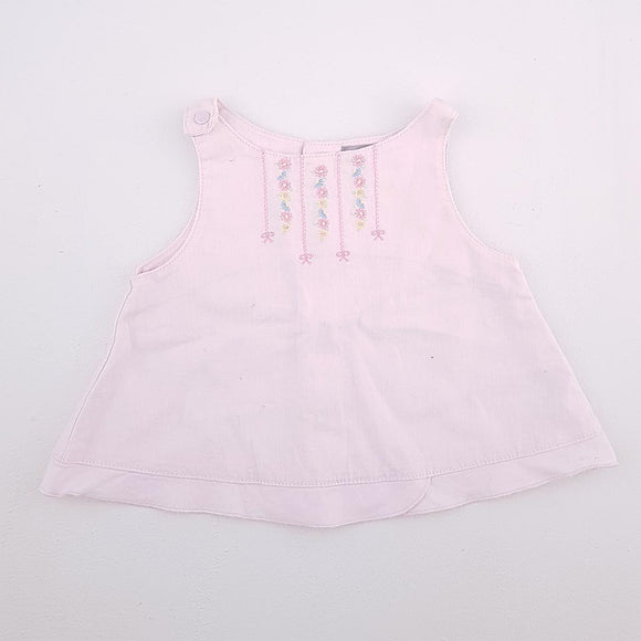 9-12M Girls Pink With Tiny Flowers Top - Carters