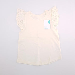 <b><span style="background-color: #ee1f44"><font color="white">&nbsp;*NEW*&nbsp;</font></span></b> 5-6Y Girls Yellow Borderie Tank Top - Big W