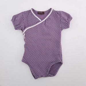 3-6M Girls Purple With White Dots Onesie - Norlie