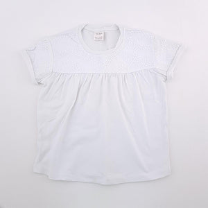 6-7Y Girls White With Detail Shirt - Zara