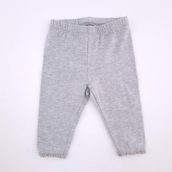 0-3M Girls Grey Leggings - Baby Gap