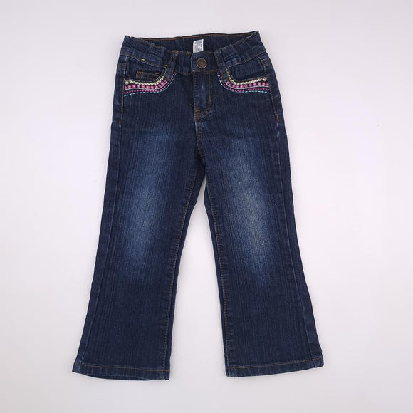 2-3Y Girls Denims With Colourful Detail Jean - Woolworths