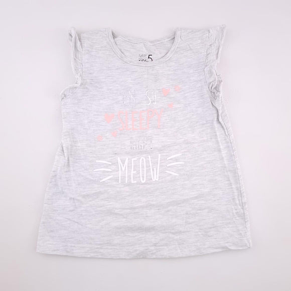 5-6Y Girls Grey I am sleepy Sleep Shirt - Woolworths