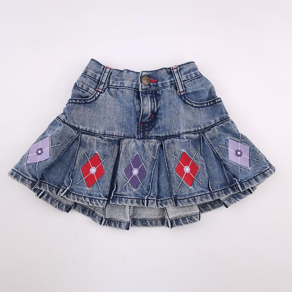 5-6Y Girls Blue Denim Skirt - Crazy 8