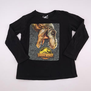 8-9Y Boys Black With Dinosaur Long Sleeve Shirt - Jurassic Park