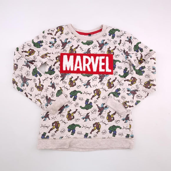 9-10Y Boys Grey With Superheroes Top - Marvel