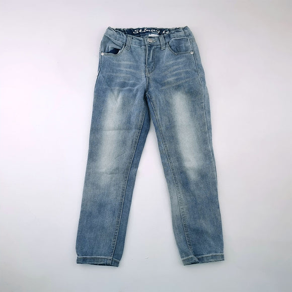 5-6Y Girls Light Blue With Wash Denim Pants - KDS