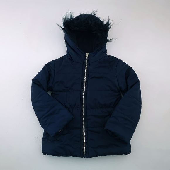 4-5Y Girls Dark Blue Puffer Jacket - Mr Price