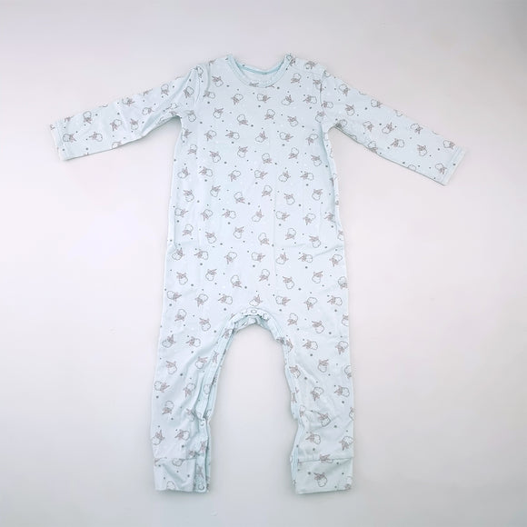 18-24M Girls Blue With Unicorns Sleep Suit - Woolworths