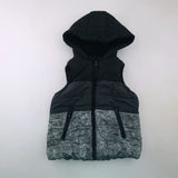 4-5Y Boys Black and White Puffer Jacket With Hood - Woolworths