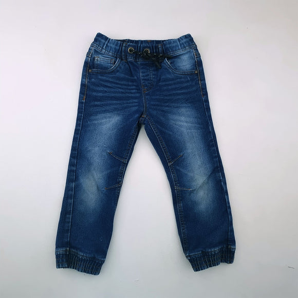 4-5Y Boys Blue Denim With Drawstring - Woolworths